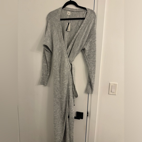 River island grey knit wrap dress - Picture 3 of 3
